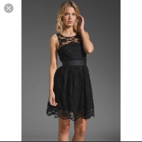 BB Dakota Rylin Floral Black Lace Dress Women’s Size 8 New With Tags! - Picture 1 of 16